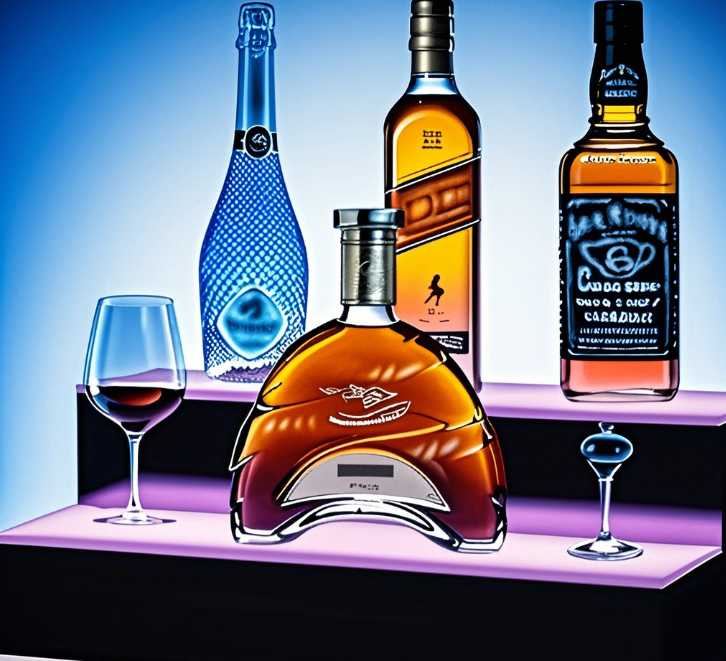 Liquor Bottle Display Shelf