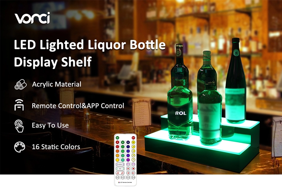 vonci liquor bottle display shelf