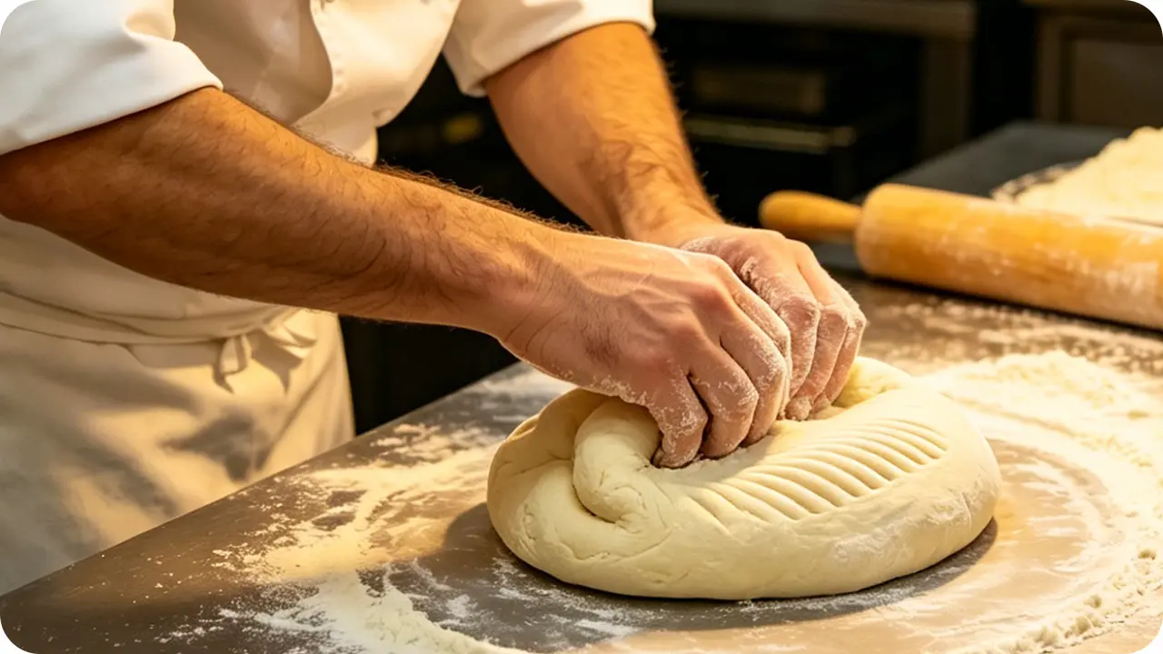 The dough kneaded by the dough mixer feels smooth and delicate to the touch